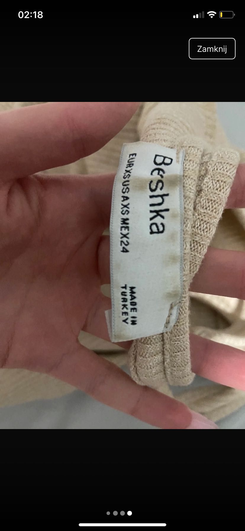 Dzianinowa asymetryczna sukienka