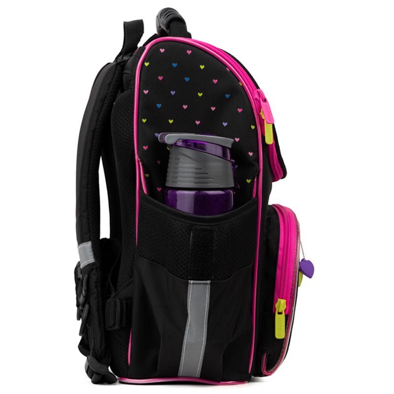 Рюкзак шкільний каркасний Kite Hearts 501S-4 (LED) пляшечка Кайт