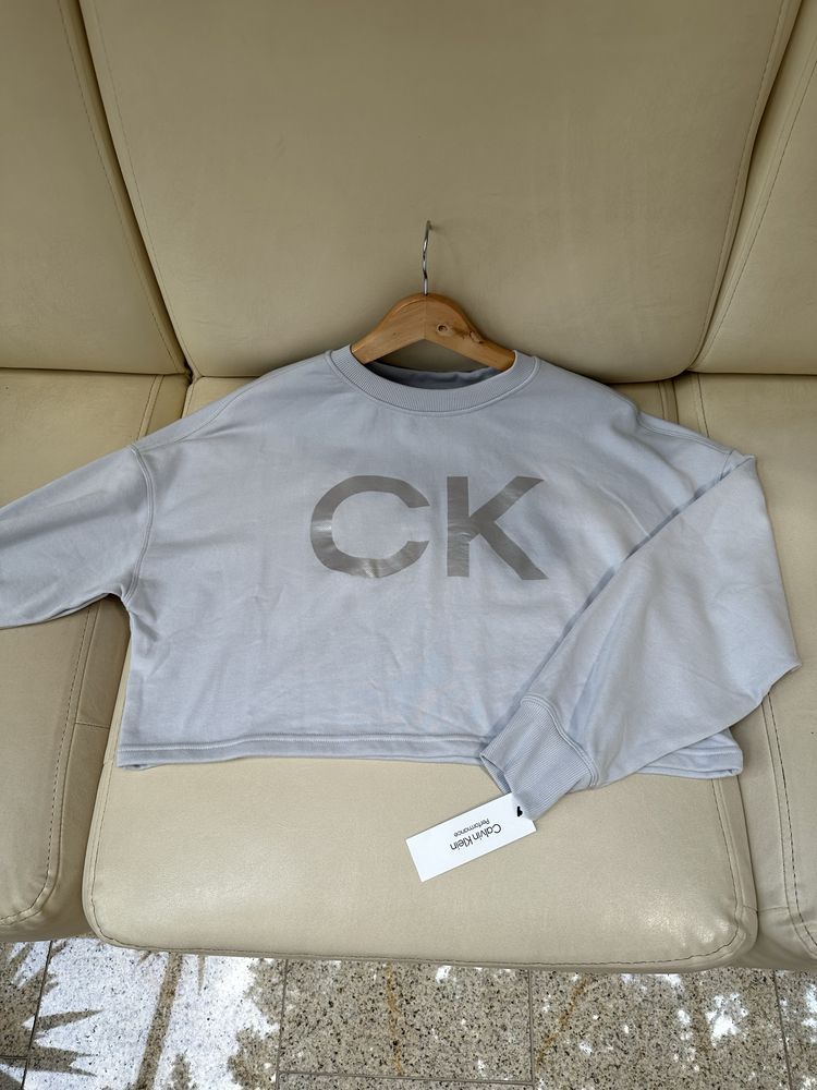 Calvin Klein Bluza CK performance sportowa o krótkim fasonie S