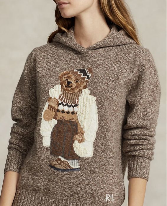 Вязаная толстовка с капюшоном с Polo Bear Поло Ральф Лорен