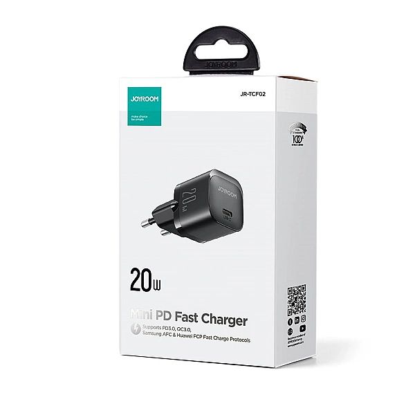 Mini ładowarka USB C 20W PD Joyroom JR-TCF02 | czarna
