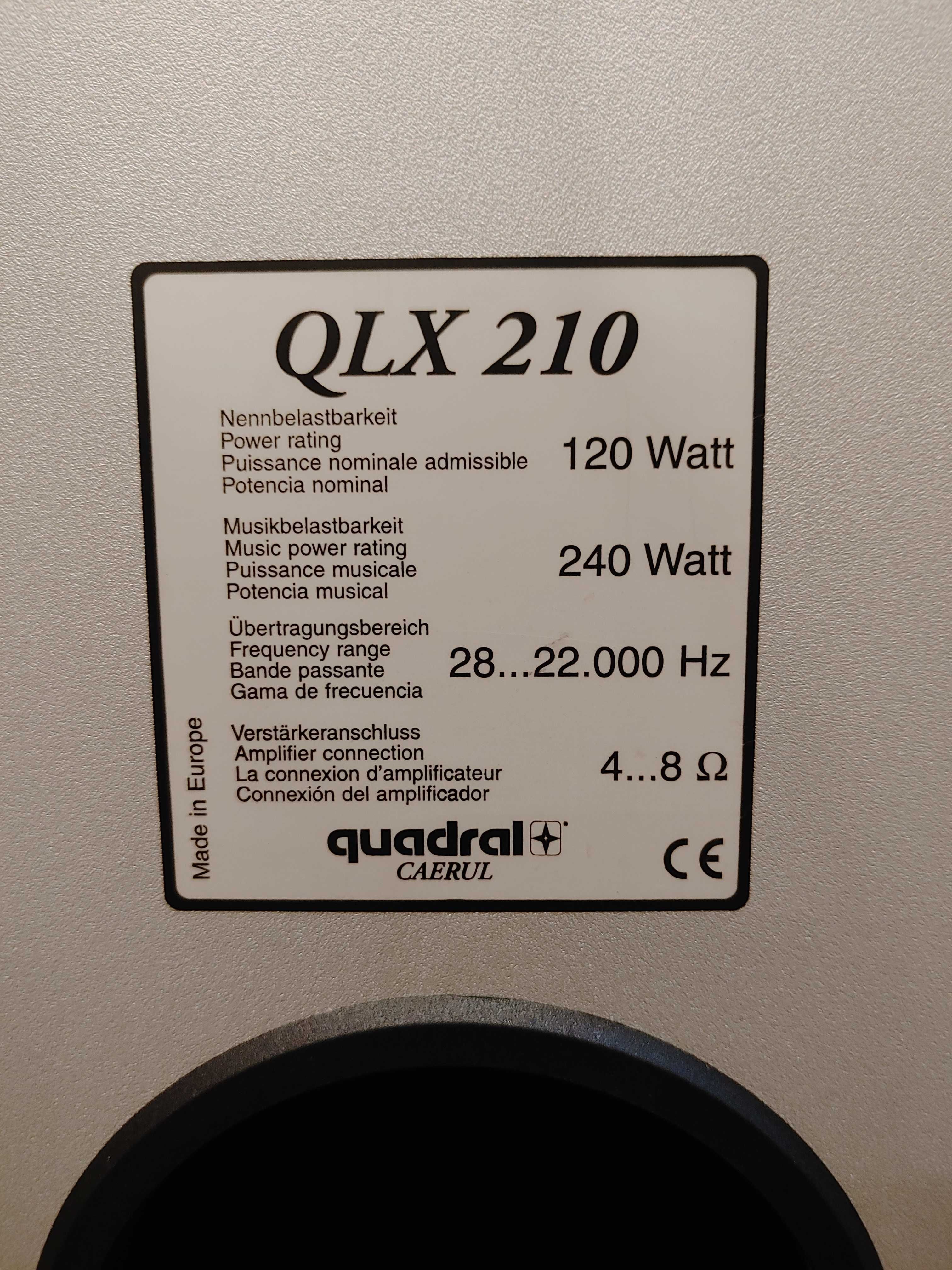 Kolumny podłogowe Quadral QLX 210 -Najwyższy Model- Potężne -240 Wat