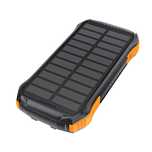 Powerbank Choetech B658 solarny 10000mAh 2x USB-A - czarno-pomarańczow