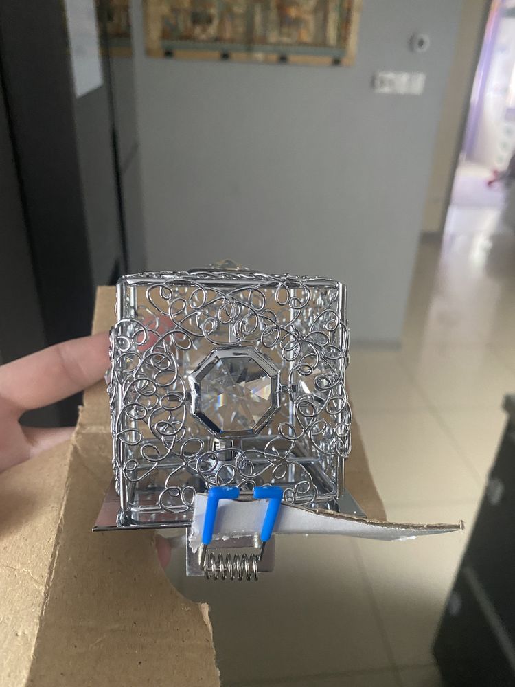 Halogen Oczko 3 szt nowe krysztal srebro