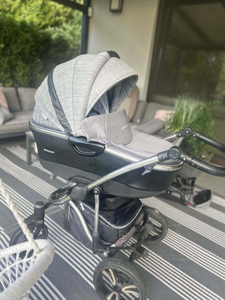 Wózek dziecięcy BEBETTO BRESSO Premium Class 2w1 szary
