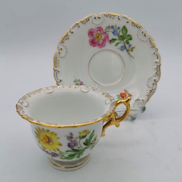 Porcelana Meissen DUO Mokka Miśnia. Muzealna Kolekcjonerska