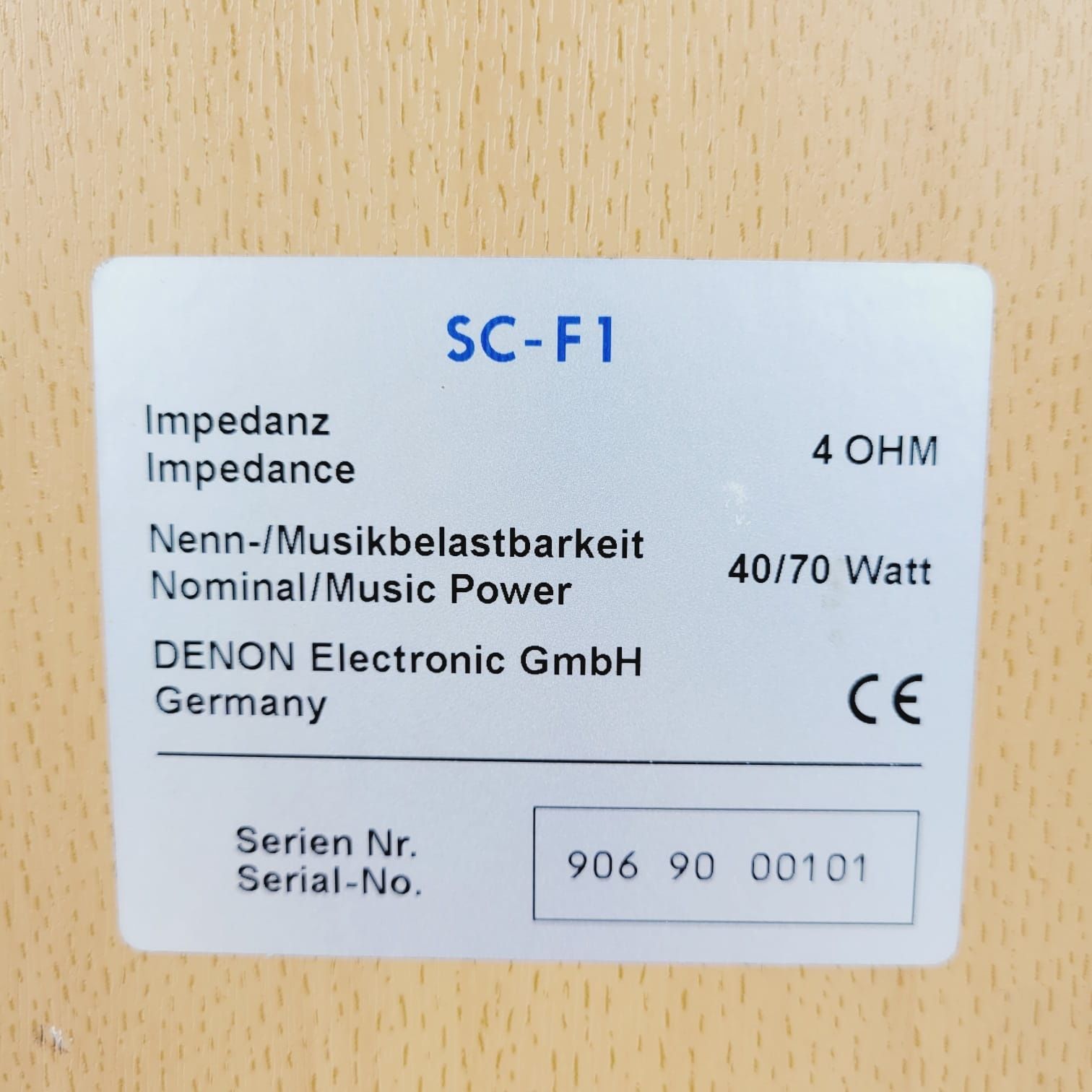 Denon SC F1 4ohm 40/70W Tonsil kolumny głośniki