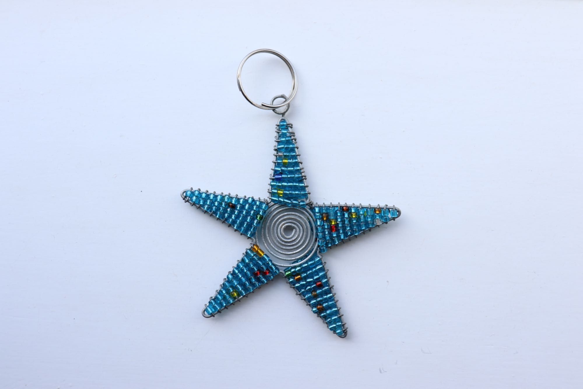 Porta-Chaves Formato Estrela De Missangas