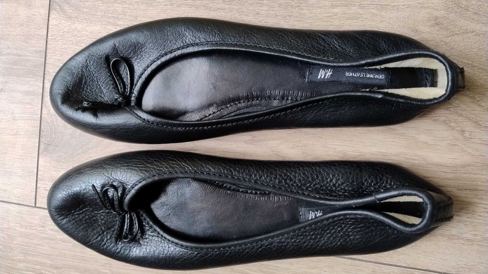 Baleriny skórzane r. 39