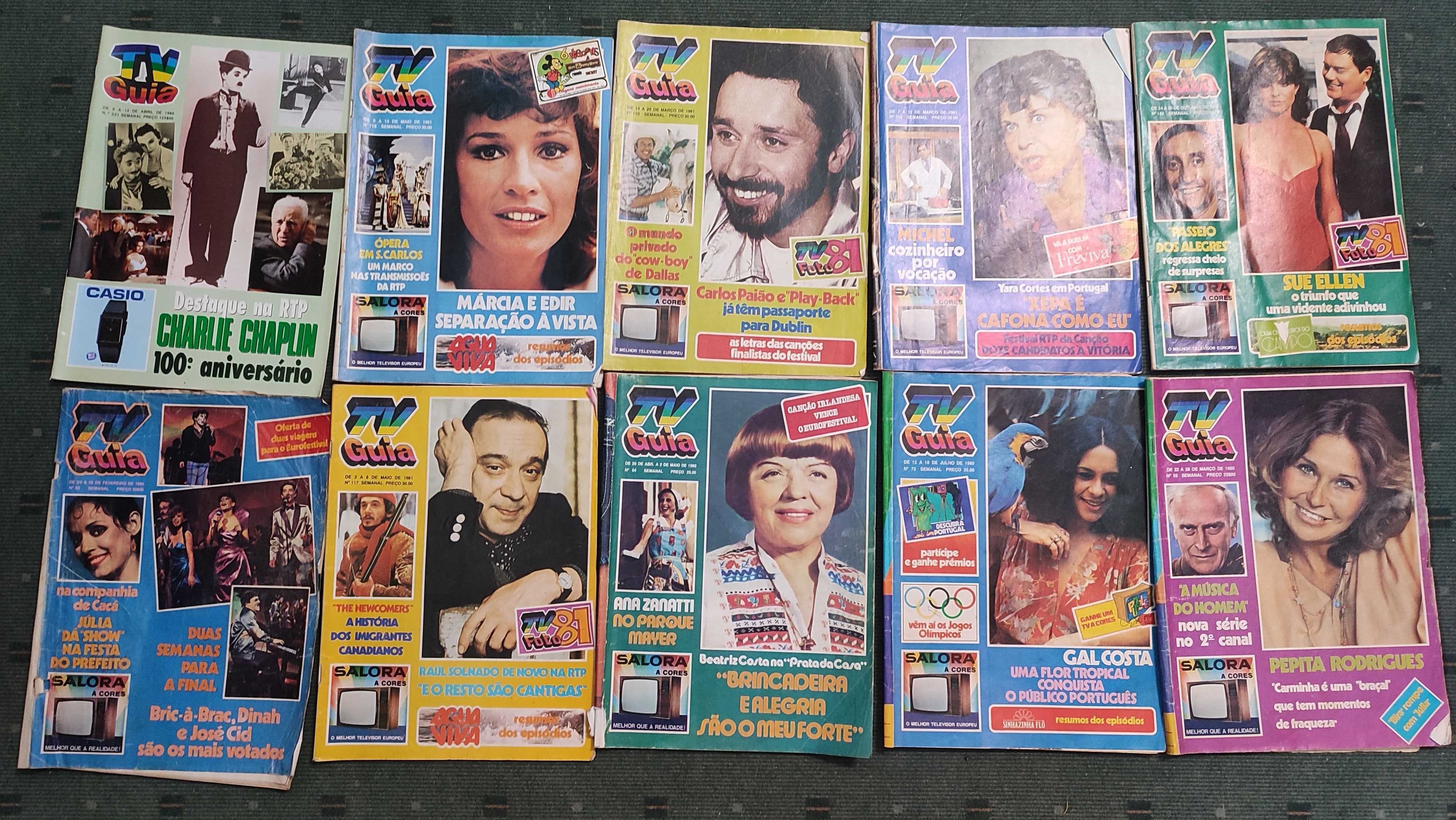 Lote 28 Revistas TV Guia - Anos 80