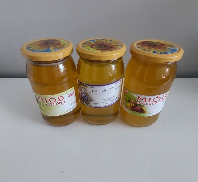 Miód  Faceliowy Lipowy  Rzepakowy Z Terenów Leśnych