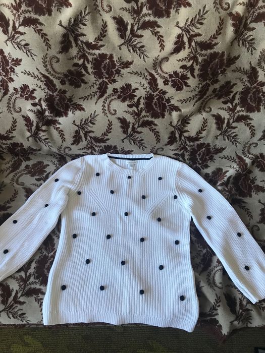 Нарядный свитер 100% cotton, 46 р.