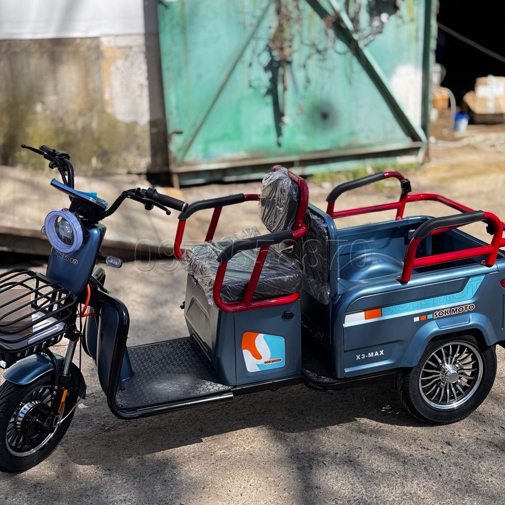 ‼️Электротрайк 2000W-72V-28Ah шини 10"