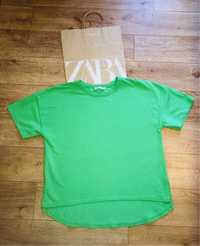 Женская зеленая ,яркая футболка Zara!Оригинал !
