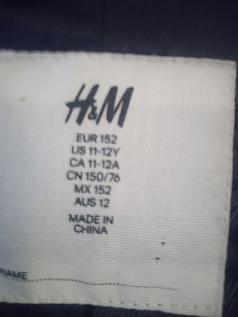 H&M czarny futrzak kurteczka bdb