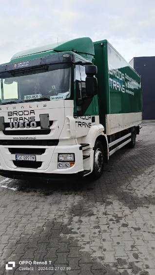 Iveco Magirus Stralis samochód ciężarowy kontener z windą