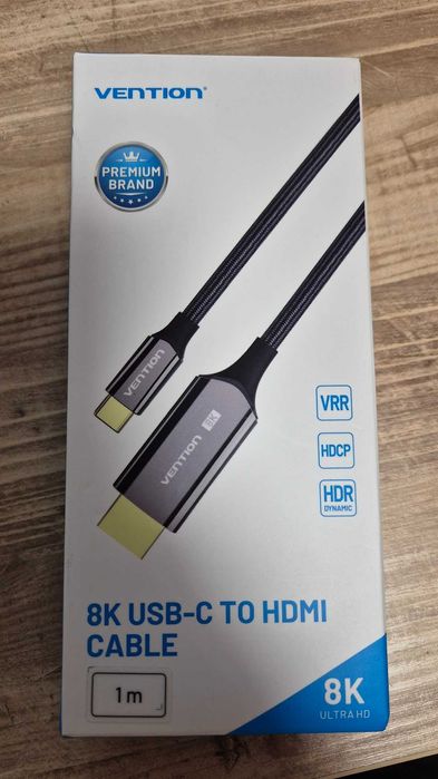 Кабель USB-C to HDMI 8K 60Hz / 4K 120Hz Vention 1 метр