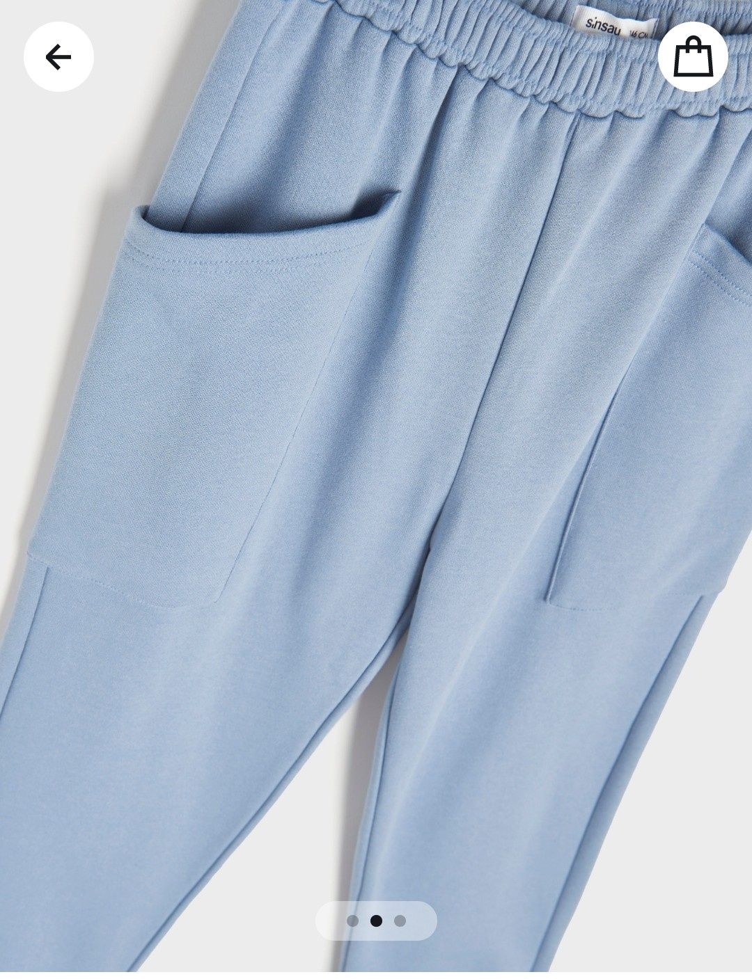 Nowe spodnie dresowe bawełniane błękitne ocieplane dresy sportowe 36