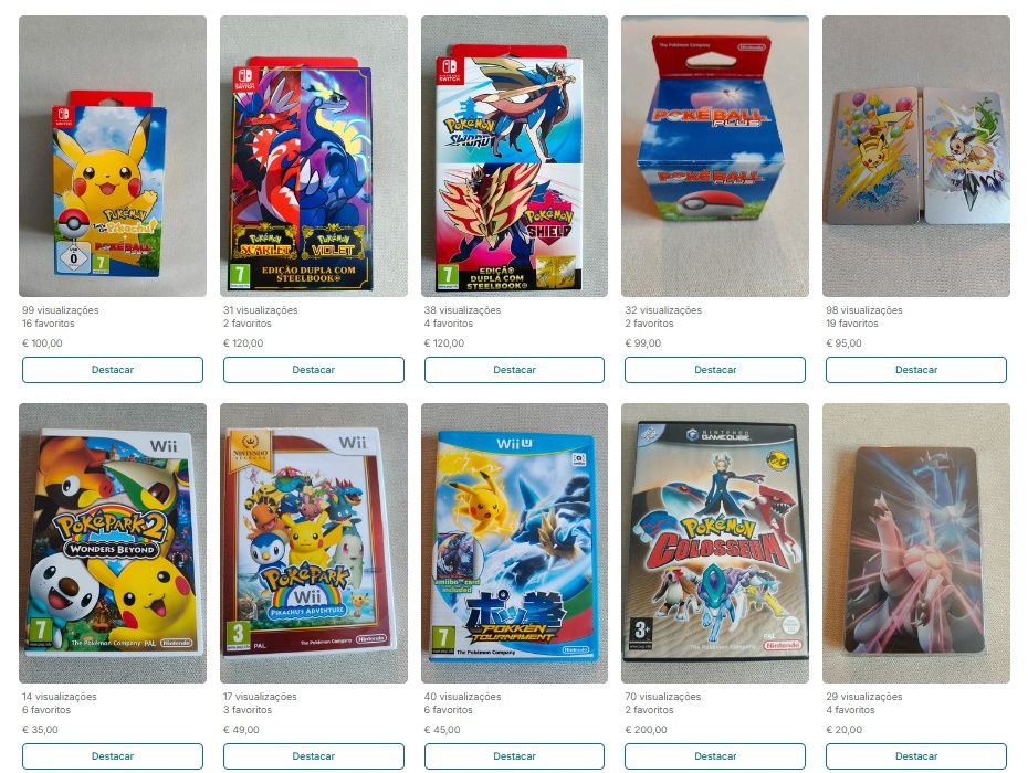 Coleção completa jogos Pokémon
