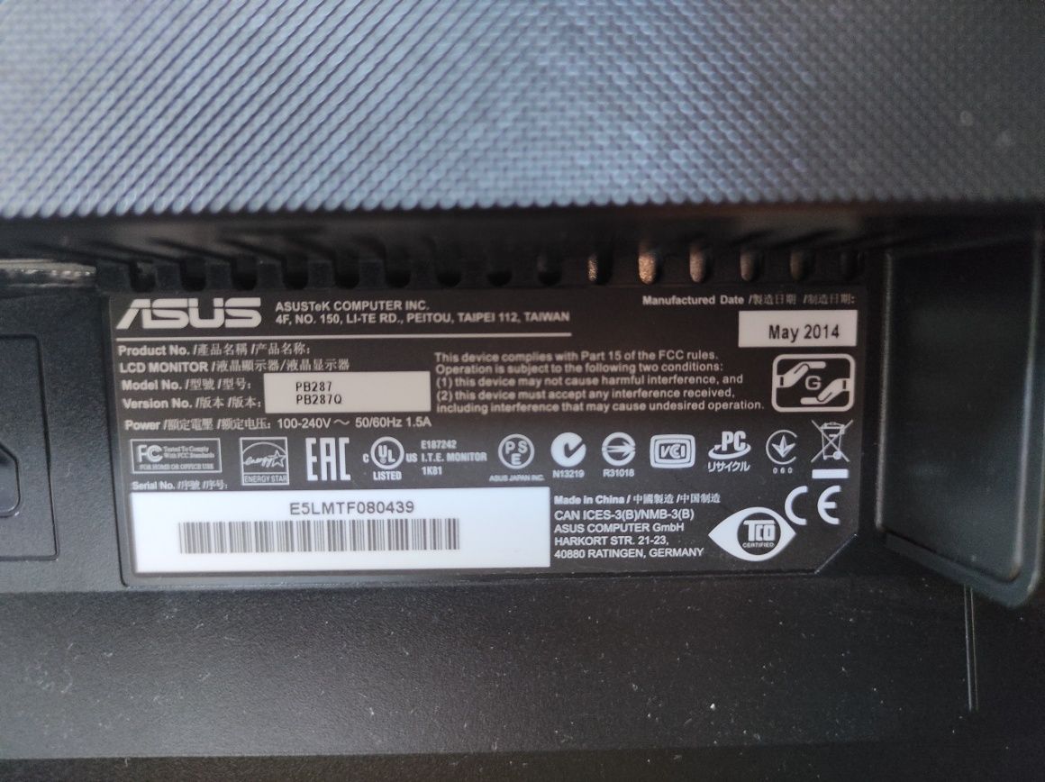 Monitor asus 28" 4k