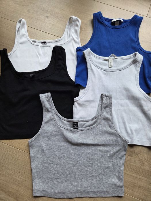 Pięć topów na ramiączkach rozm S / 36 H&M Shein