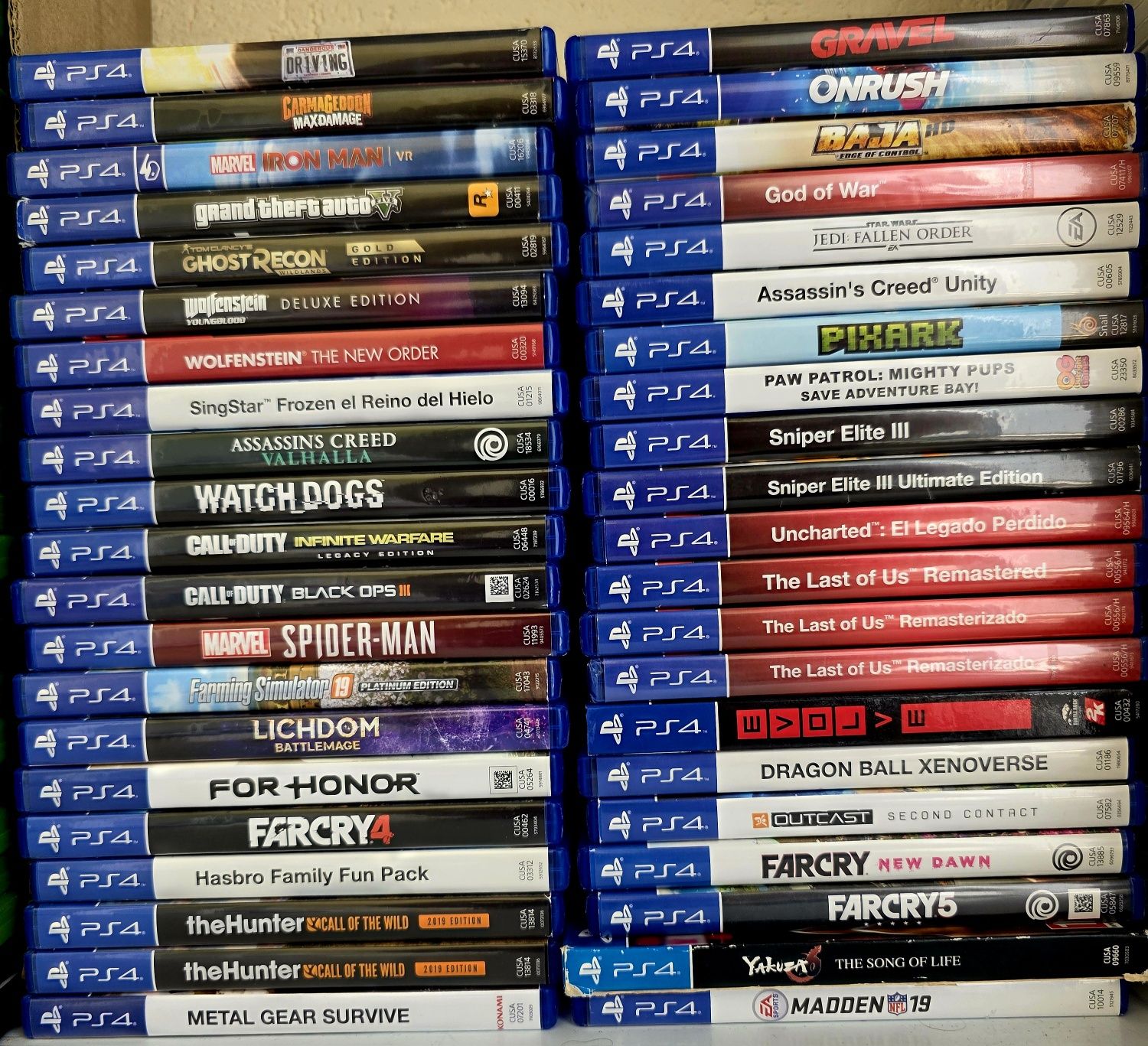 Playstation 4 gta gow spiderman assassin's