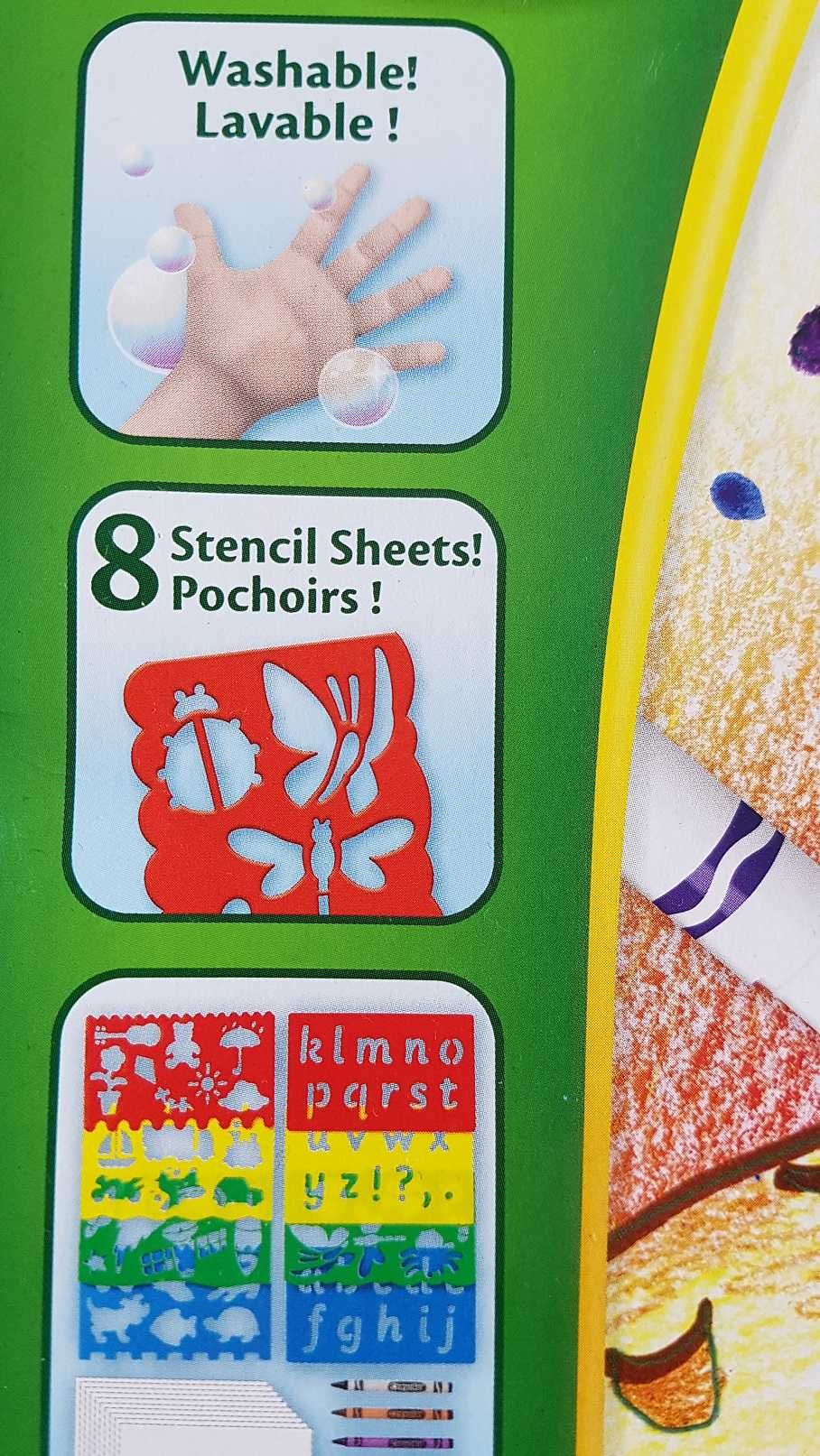 crayola zestaw do kreatywnego rysowania - szablony, kredki, flamastry