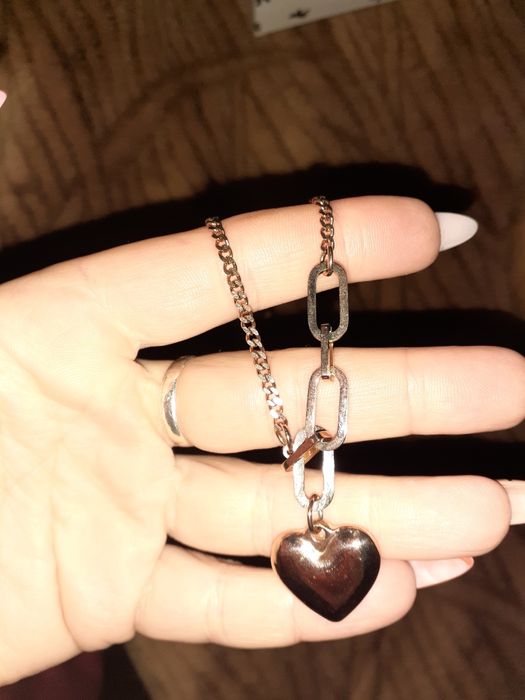 Цепочка мед золото и серьги пусеты