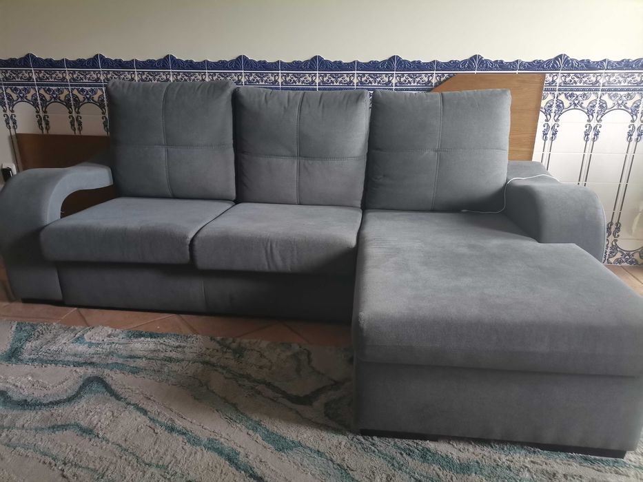 Sofá 3 lugares com chaise longue
