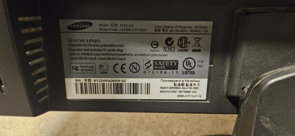 Monitor Samsung.