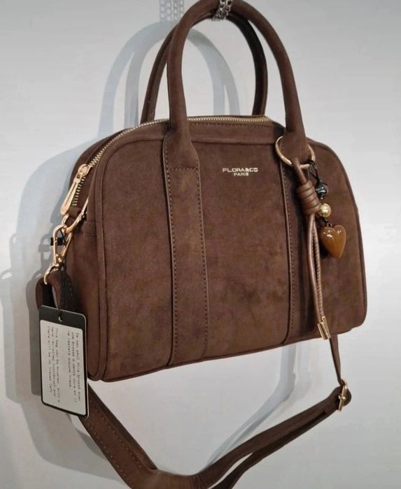 Torebka na dwa zamki czekoladowa nowa