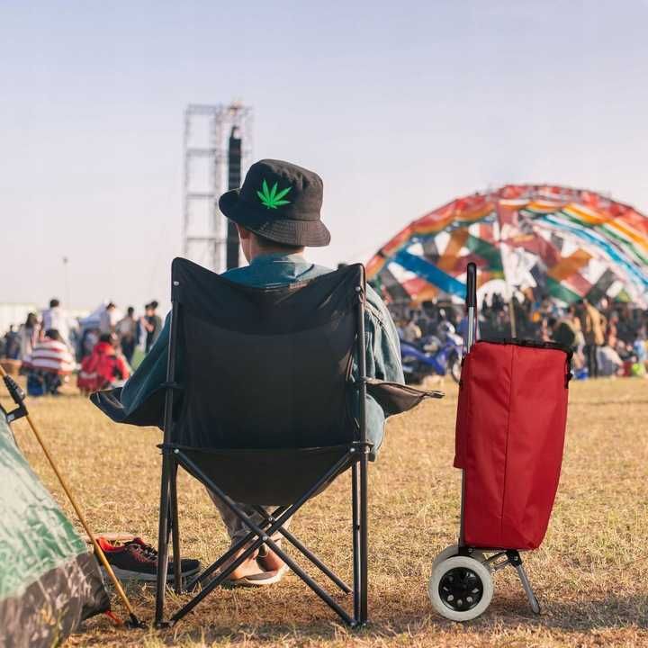Wózek na zakupy Relaxdays czerwony poliester