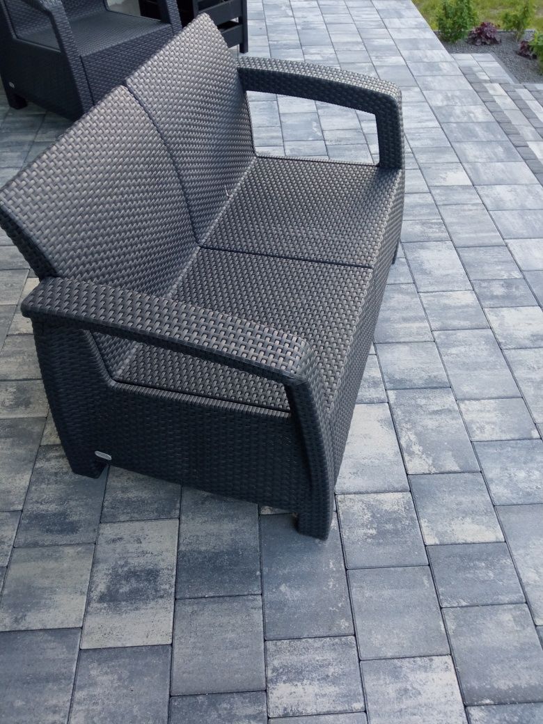 Sofa technorattan dwuosobowa corfu