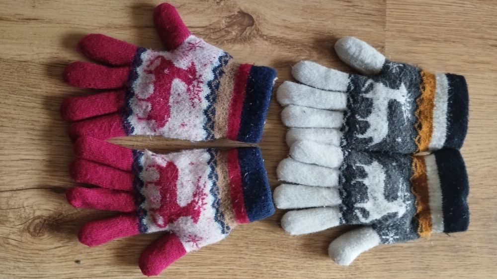 Rękawiczki ciepłe zestaw gratis 6 10 lat nauszniki 128