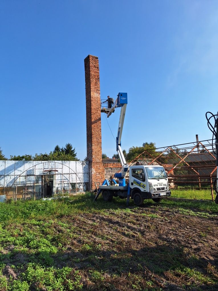 Rozbiórki wyburzenia kominów budynków obiektów