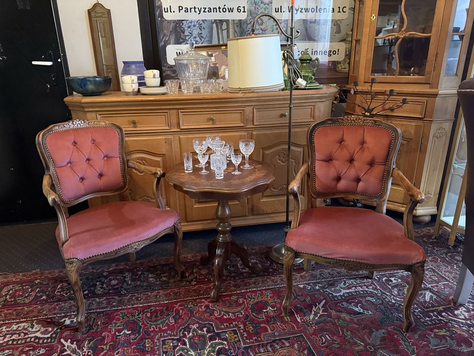 Fotele Ludwik Filip komplet 2 sztuki – DOWÓZ DO DOMU