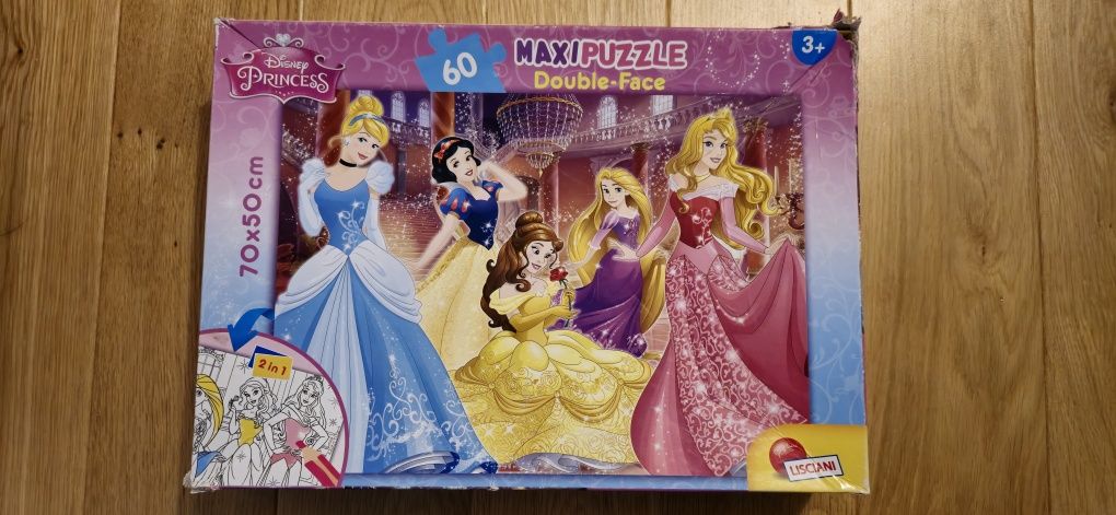 Puzzle księżniczki Disney maxi 60 elementow 70x50cm duże