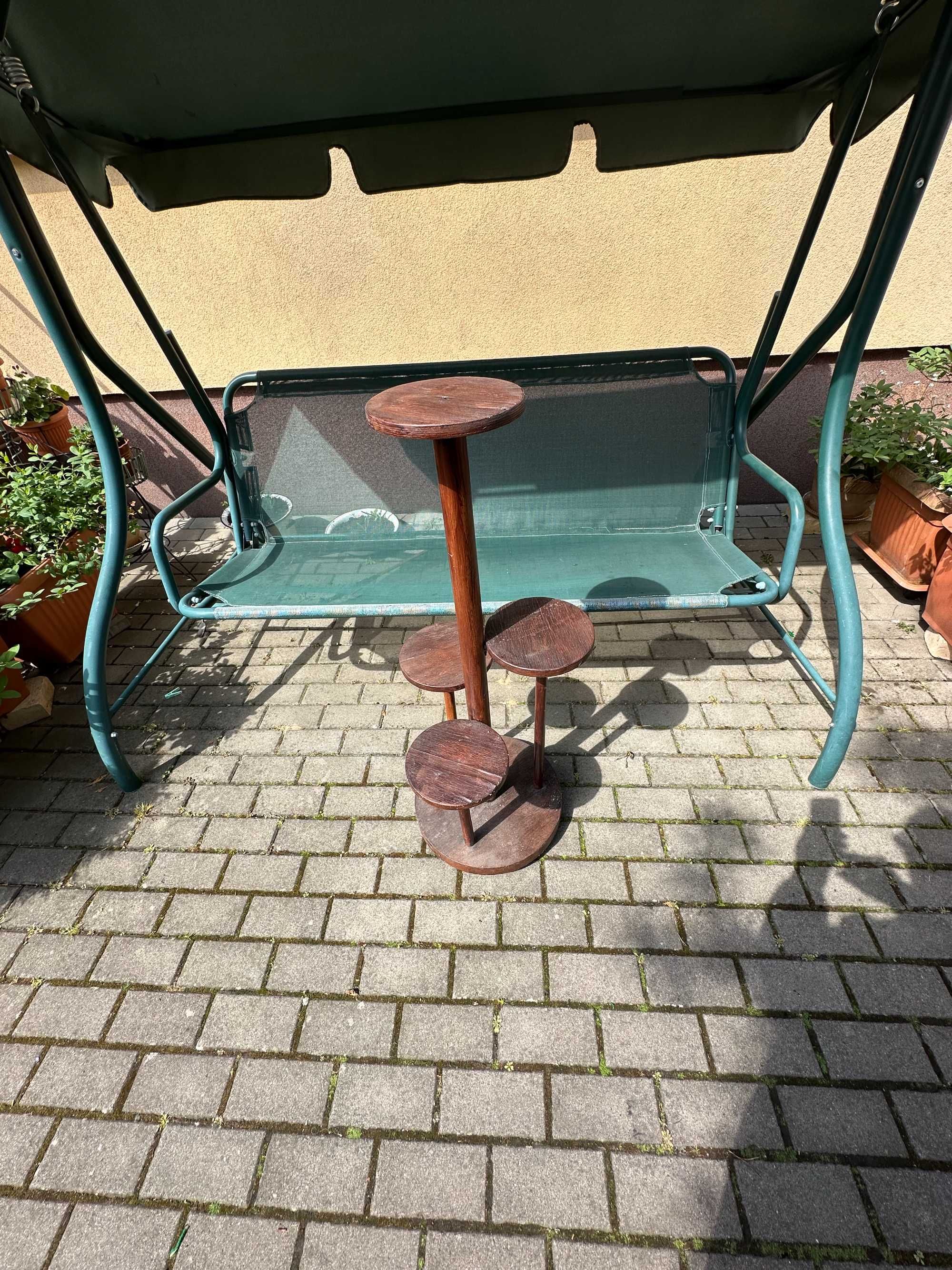 Kwietnik drewniany stojący lata 50te XX wieku