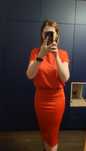 Czerwona elegancka  sukienka bez pleców sylwestrowa sylwester h&m