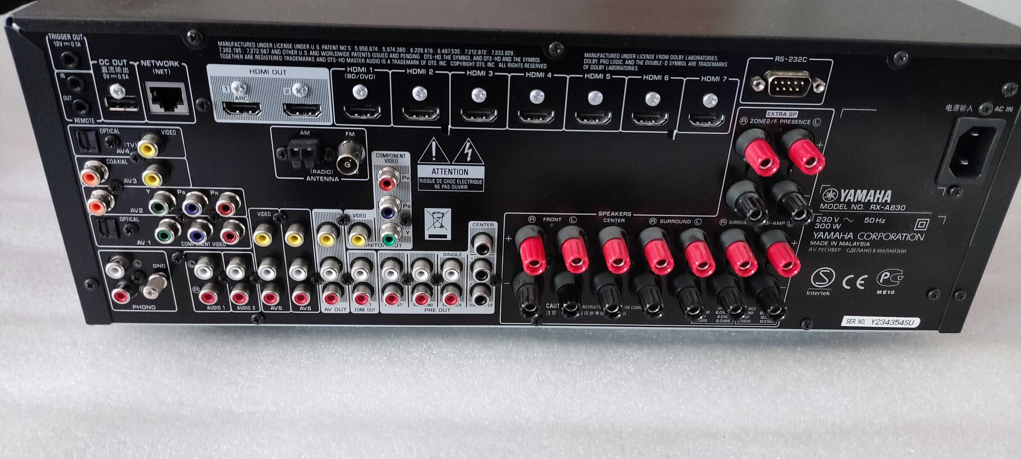 Amplituner Yamaha RX-A830 7.2 czarny