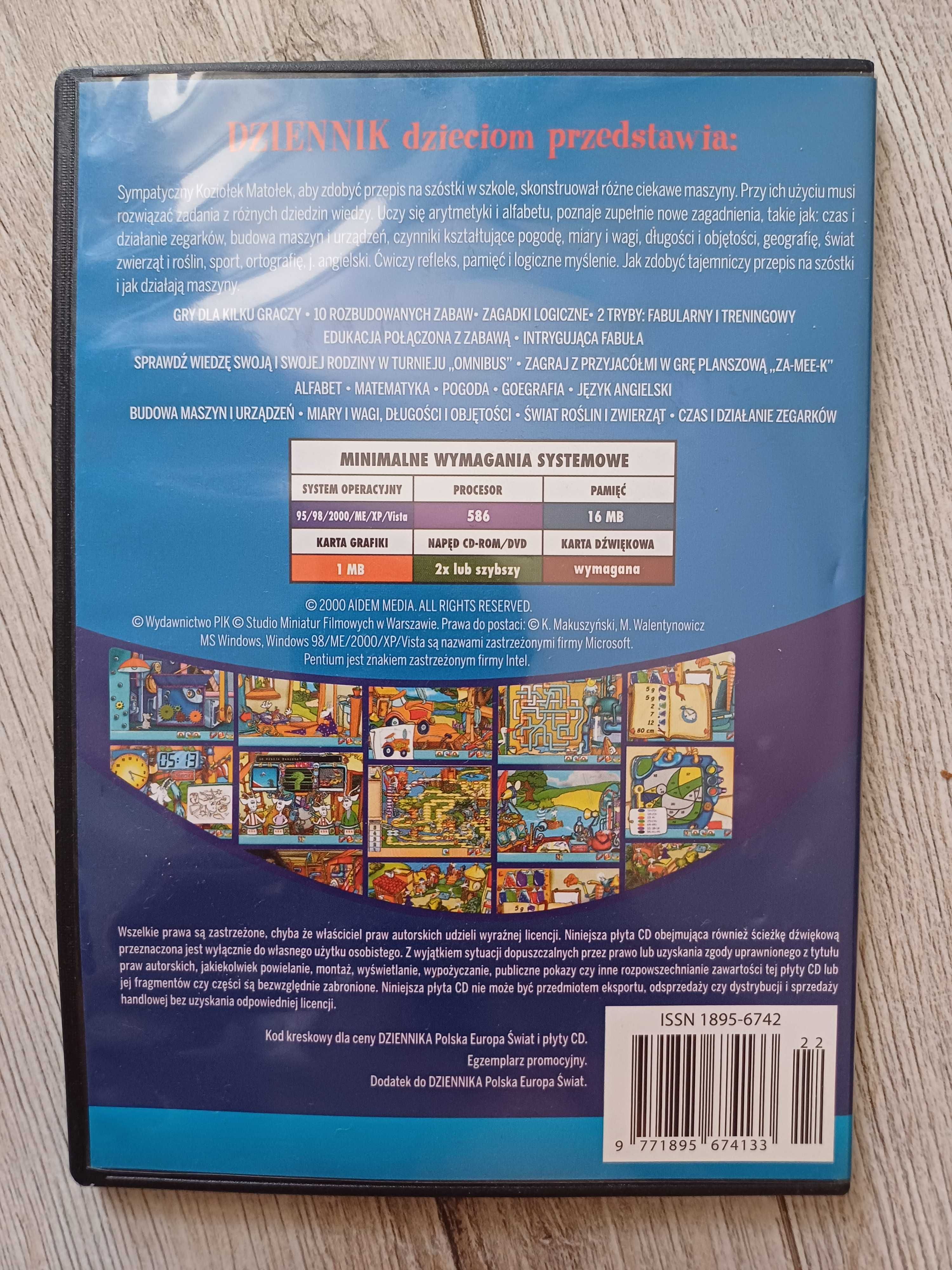 Gra edukacyjna "Koziołek Matołek Wynalazca" PC ROM