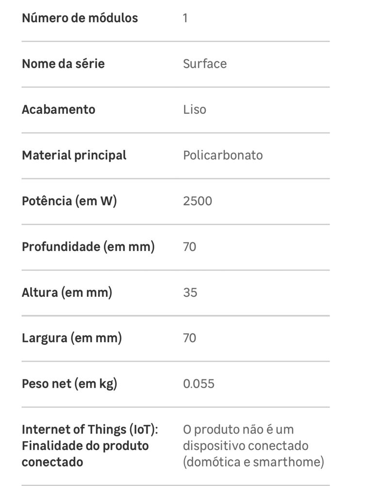 Interruptores Entrada Dupla Surface Lexman Novos