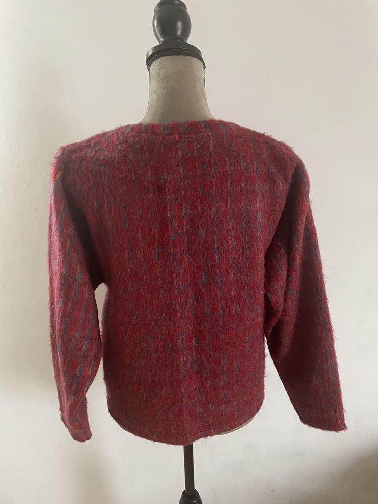 Sweter burgund Zara