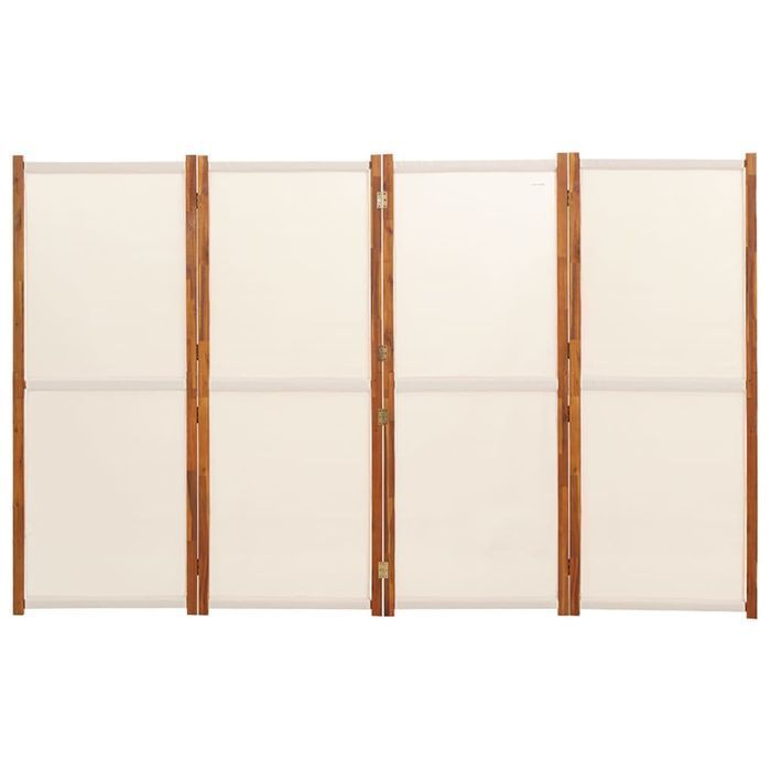vidaXL Parawan 4-panelowy, kremowy, 280 x 180 cm