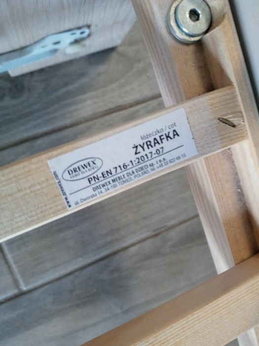 Łóżeczko niemowlęce Drewex Żyrafka