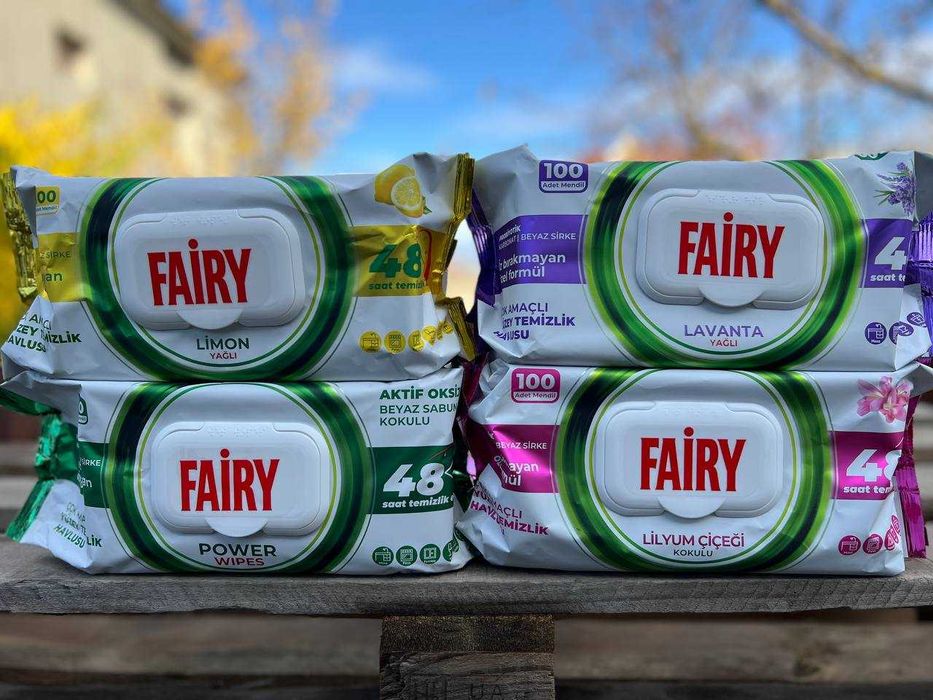 Fairy вологі серветки для прибирання 100шт, фейри салфетки для уборки