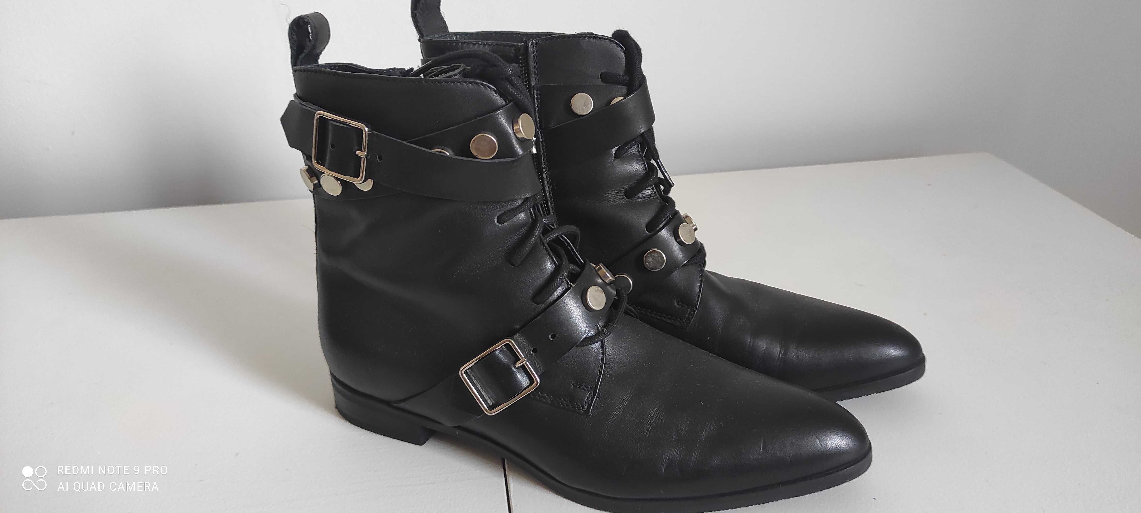 SIMPLE buty botki SKÓRA 37 Idealne