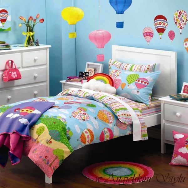 Bawełniana pościel dziecięca Hiccups - Kolorowe balony