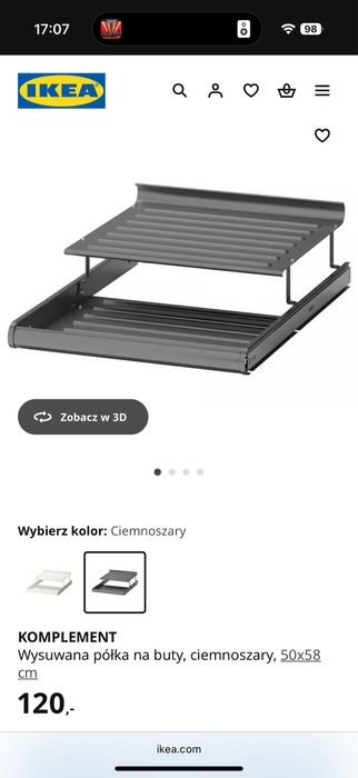 Ikea pax, front lustro, półki  na buty