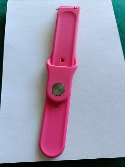 Pasek silikonowy do zegarka 20 mm fuksja miękki teleskopy uniwersalny